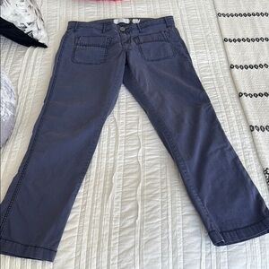 Anthropologie Chic Faded Blue Ankle Crop Pants, Size 2
